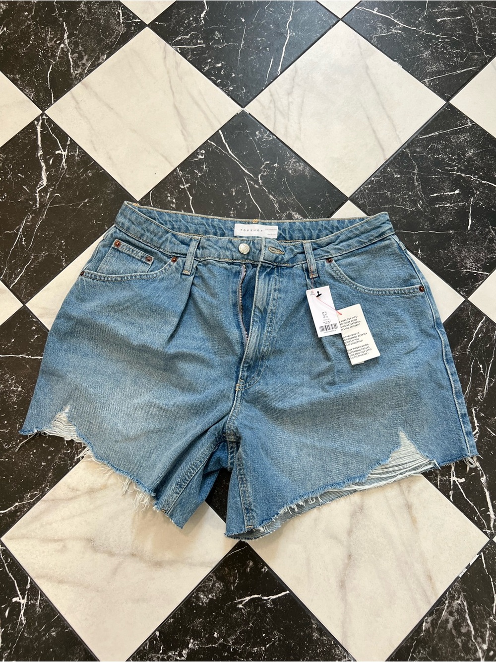 TopShop High Waisted Jean Shorts